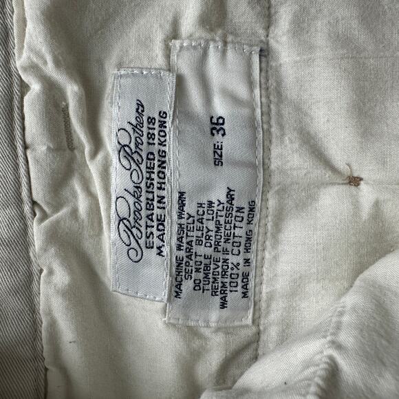 Brooks Brothers Men's Pleat Front Chino Shorts Size 36 Inseam 8" Classic Preppy - Picture 5 of 6